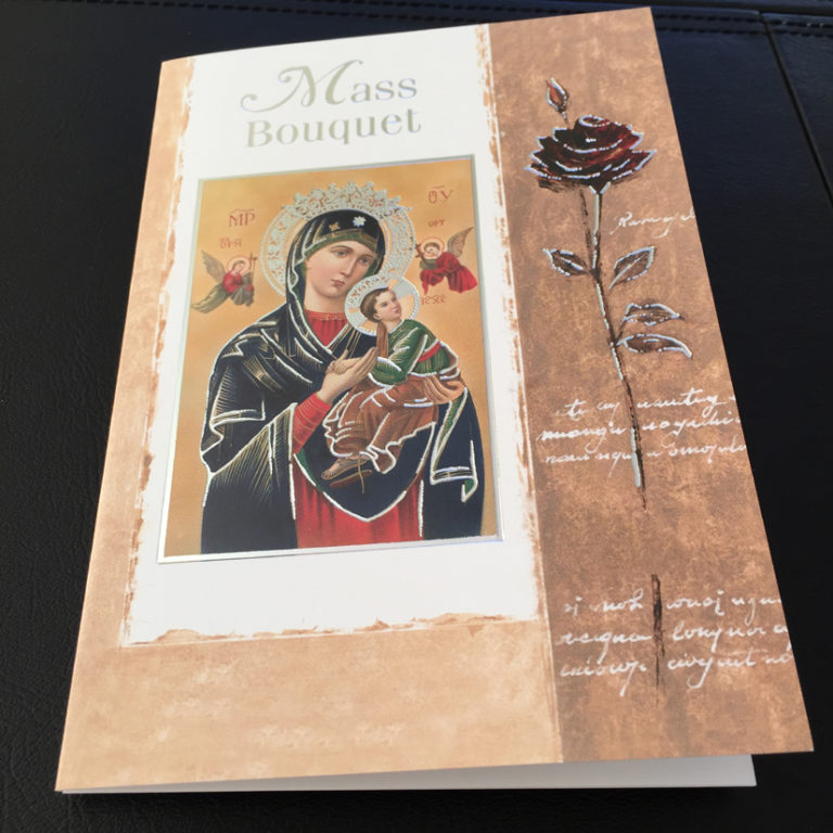 Traditional Mass Bouquet Card - Missionaries of the Sacred Heart