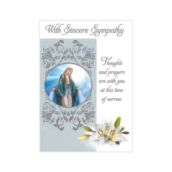 with sympathy Mass cards holy Mary