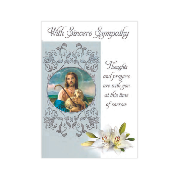 with sympathy Mass card