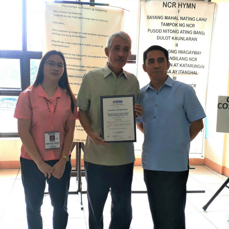 MSC Missions, Missionaries of the Sacred Heart, MSC Missions Office Philippines, missionary work in the Philippines, DSWD certification, Bro Chacho Angeles