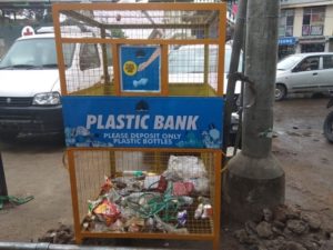 Plastic bank collection point