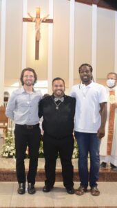 Miguel and his fellow novices with Fr Getulio Saggin MSC, Novice Master