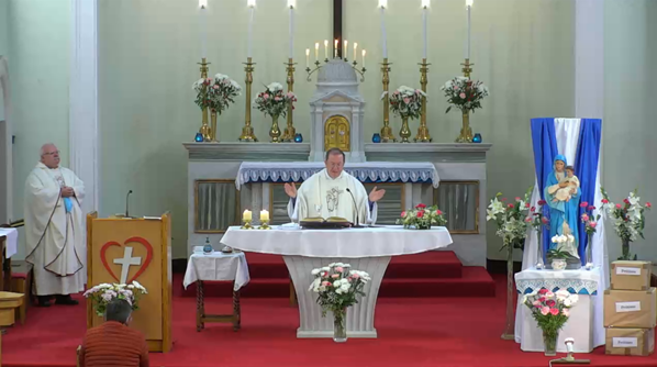 Fr Paul Clayton-Lea celebrates the 2021 MSC Novena to Our Lady of the Sacred Heart with Fr Michael O'Connell MSC.