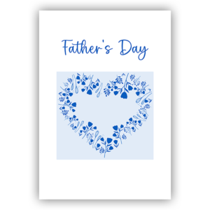 Fathers day card 4 with heart