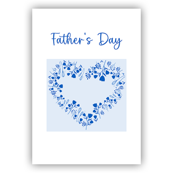 Fathers day card 4 with heart