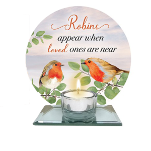 robin tea light holder